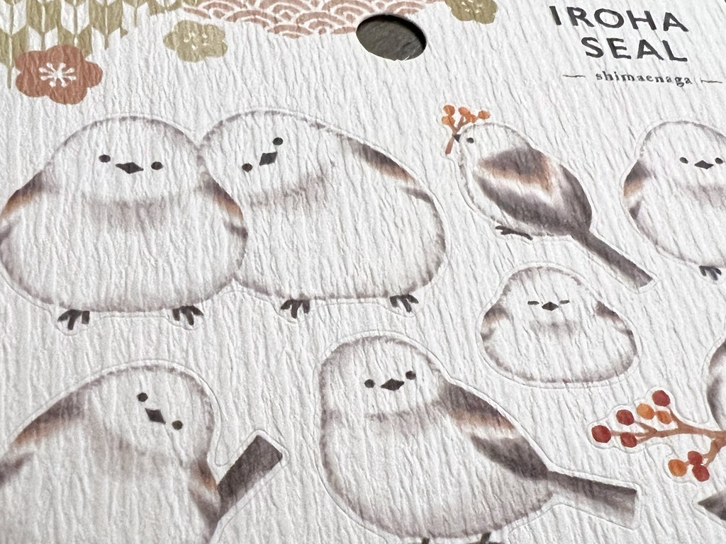 Iroha Long Tailed Tit Sticker Sheet