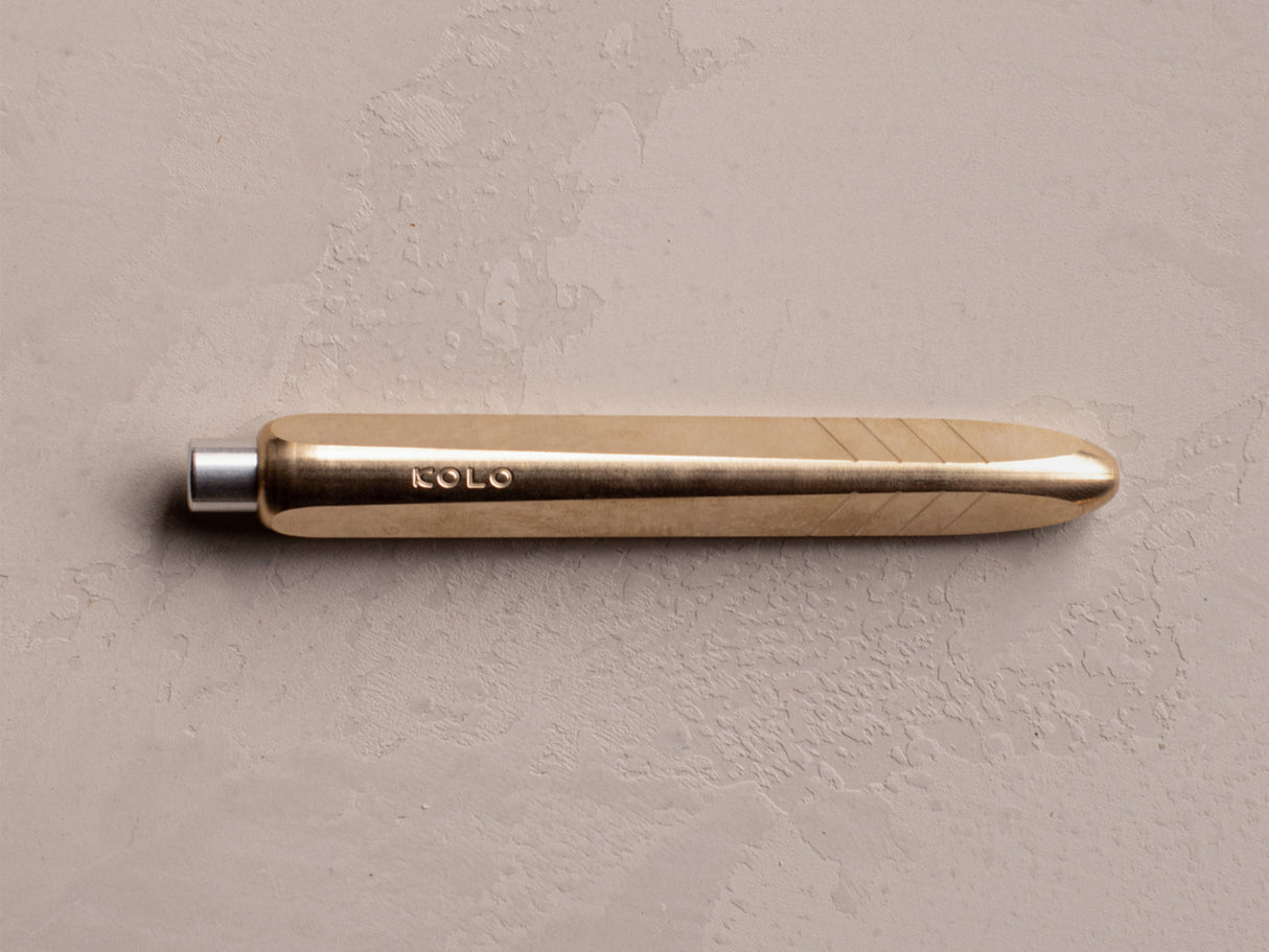 KOLO Tino Ballpoint Pen - Raw Brass