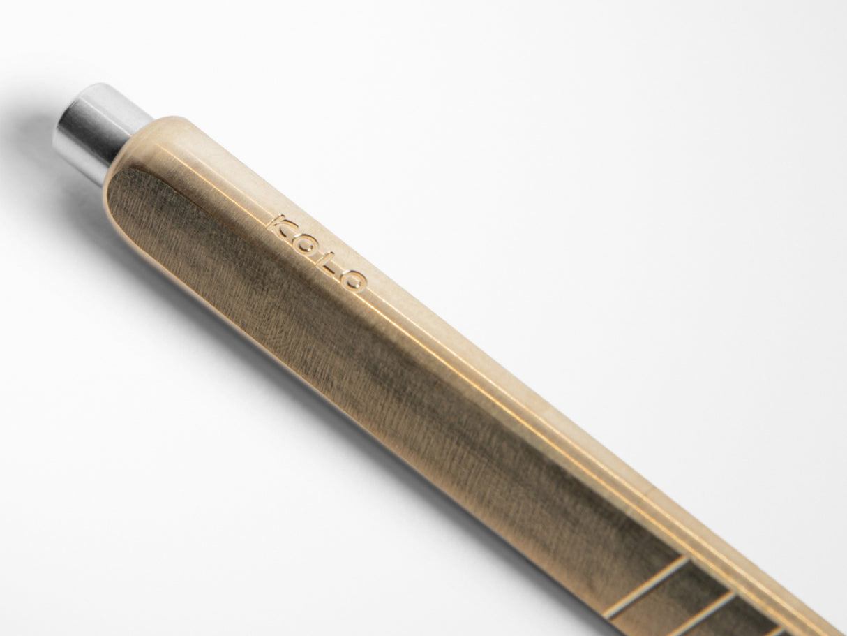KOLO Tino Ballpoint Pen - Raw Brass