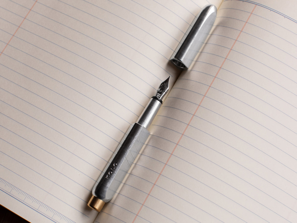 KOLO Tino Fountain Pen - Raw Aluminum