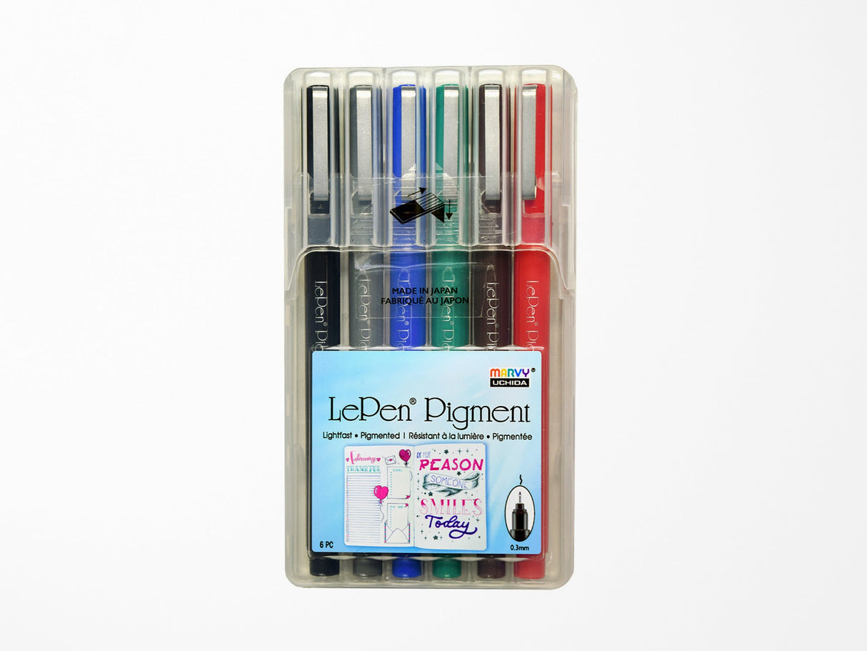 Le Pen Pigment Primary Colors - Set of 6