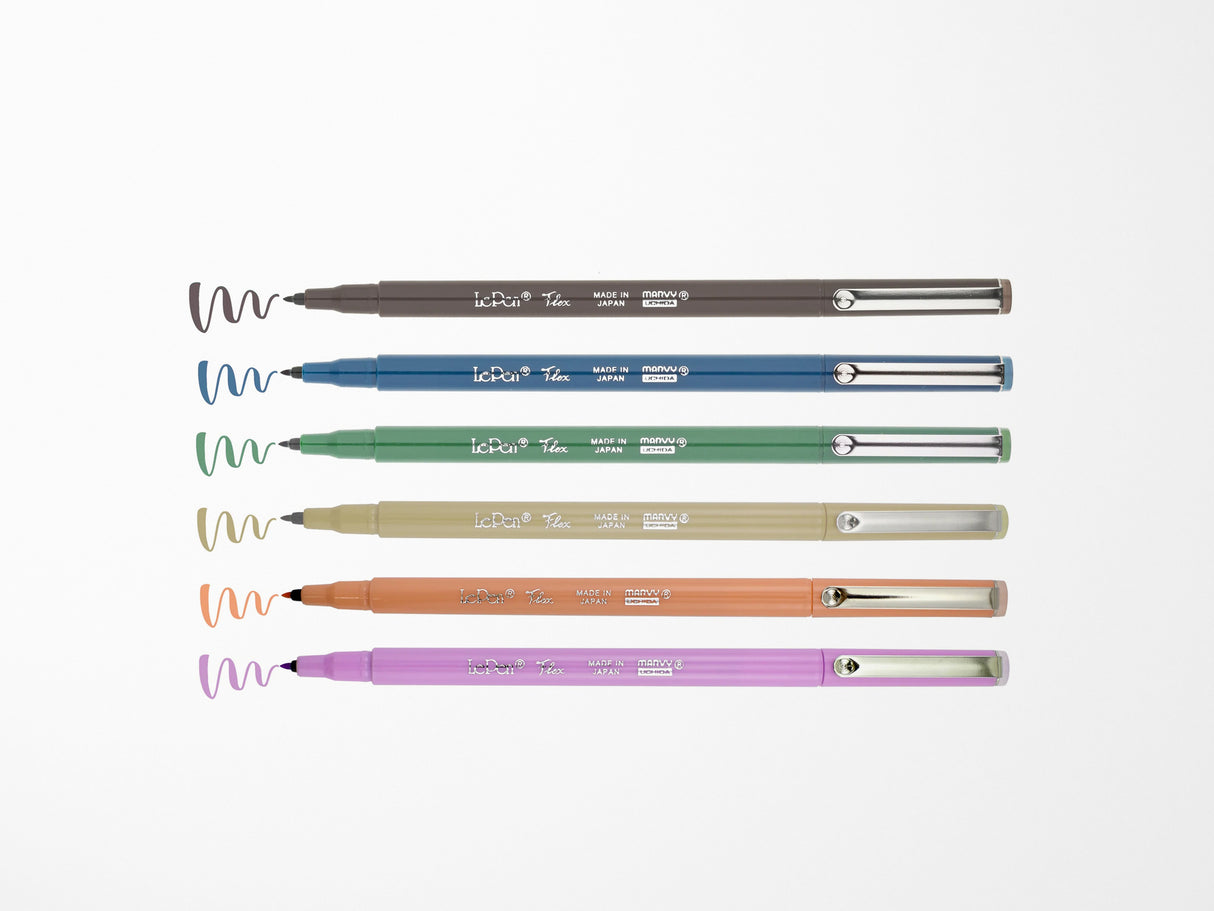 Le Pen Retro Colors Flex - Set of 6 Pens