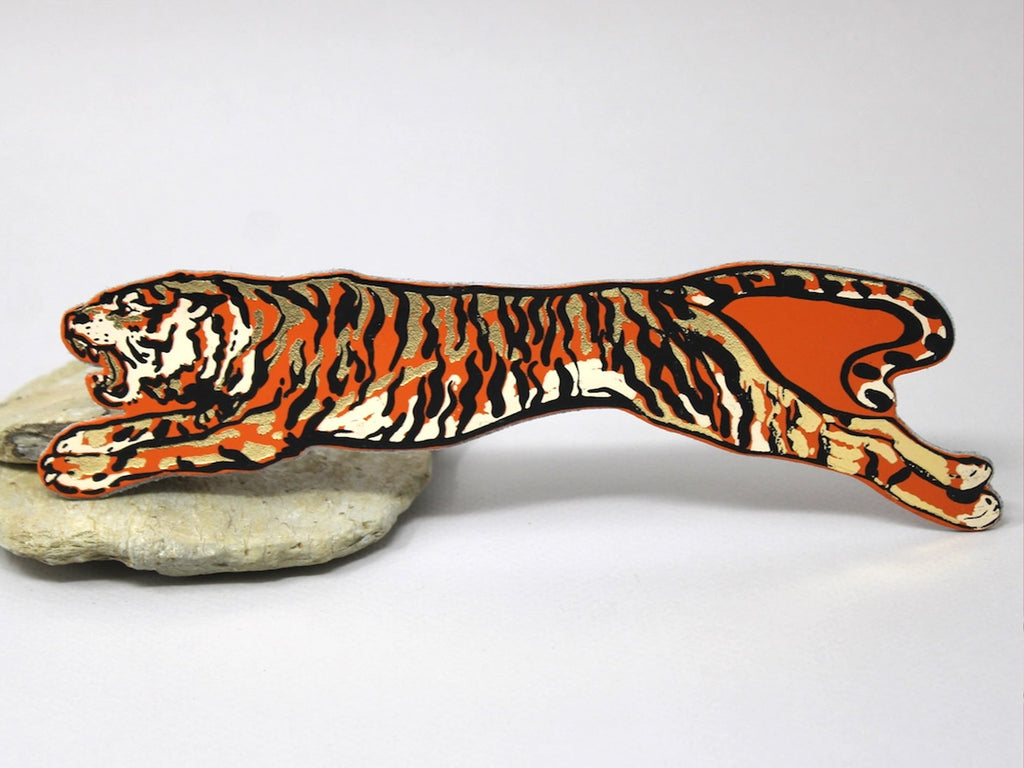 Leather Tiger Bookmark