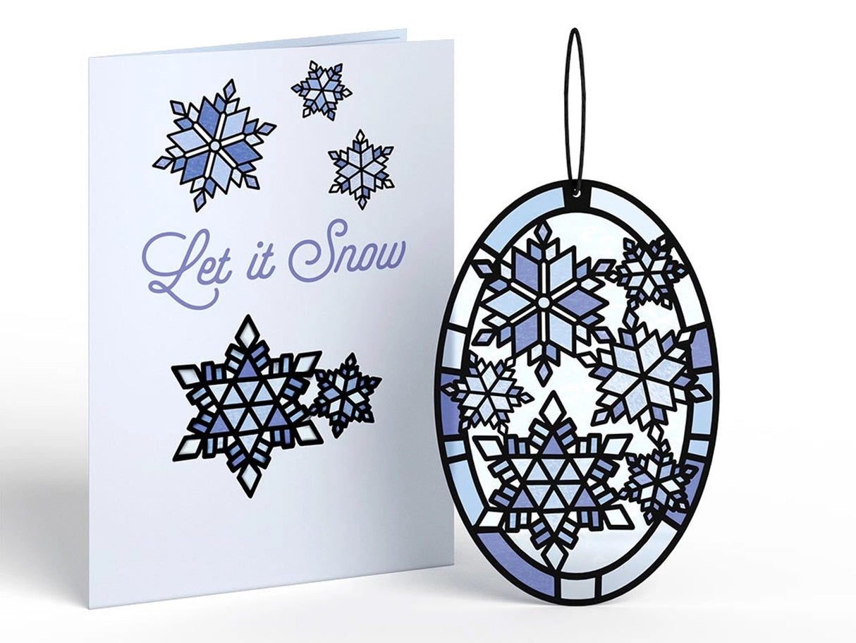 Let it Snow Suncatcher Greeting Card