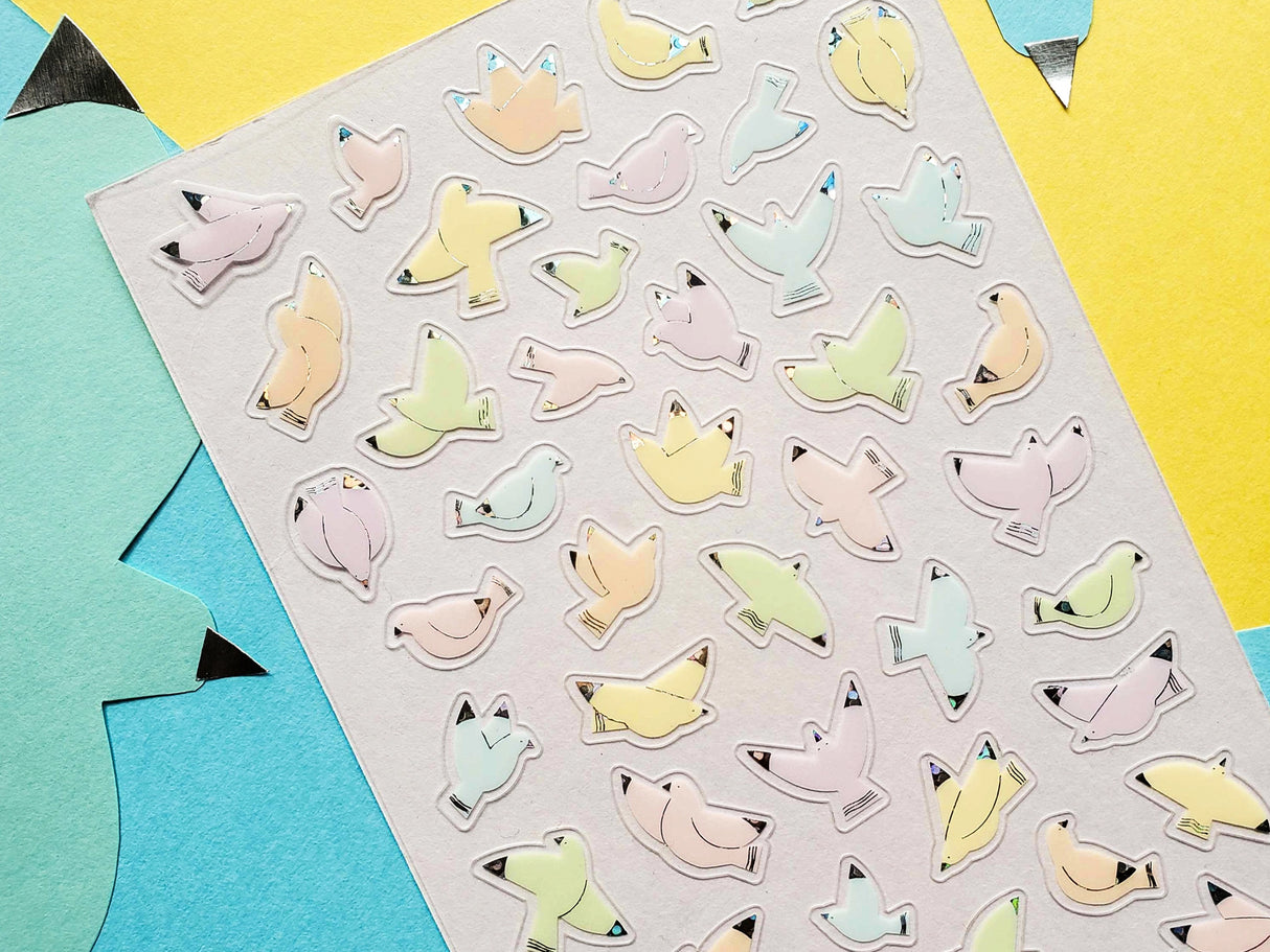 Little Pastel Birds Sticker Sheet