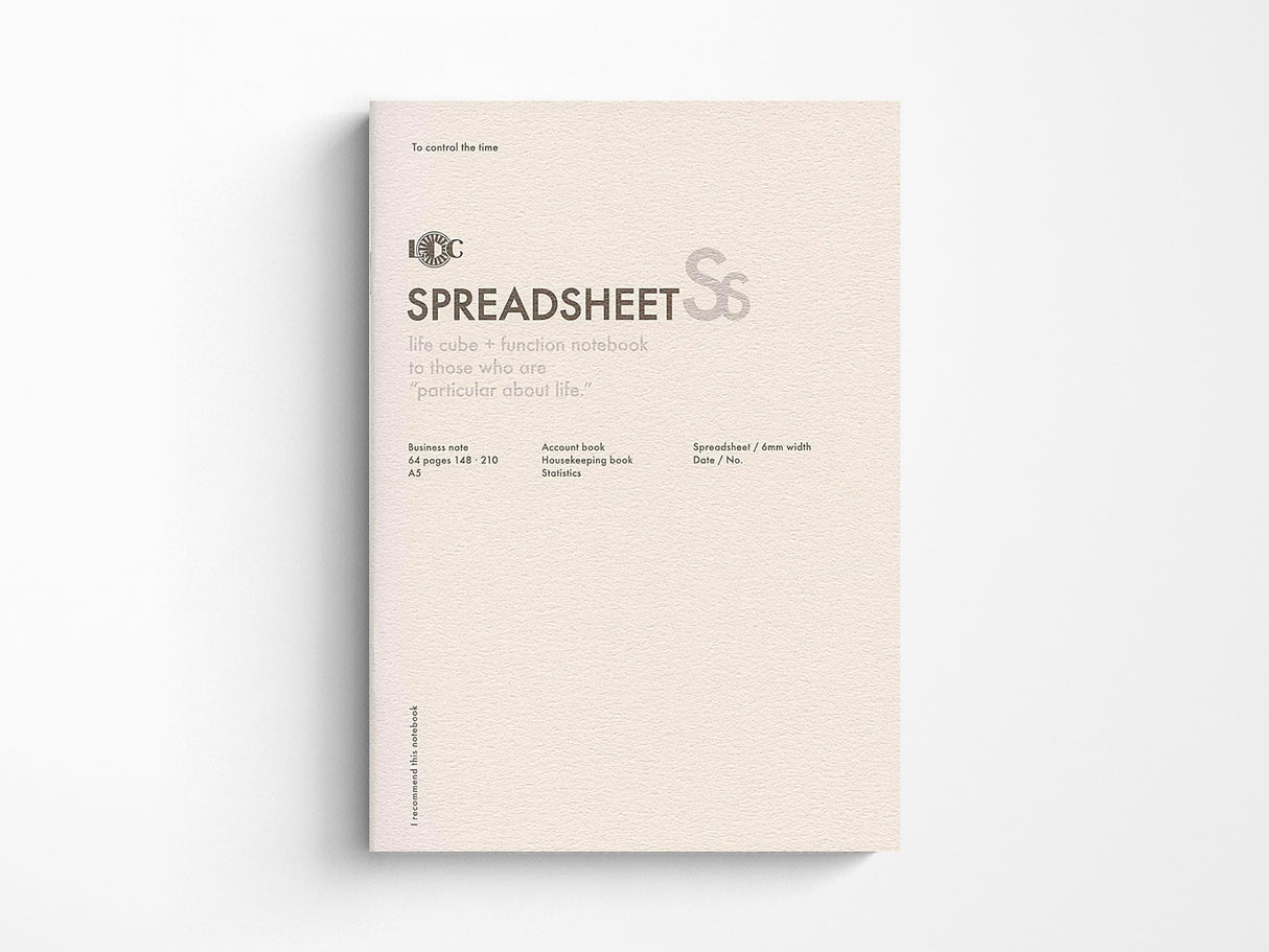 Luddite A5 Notebook - Spreadsheet