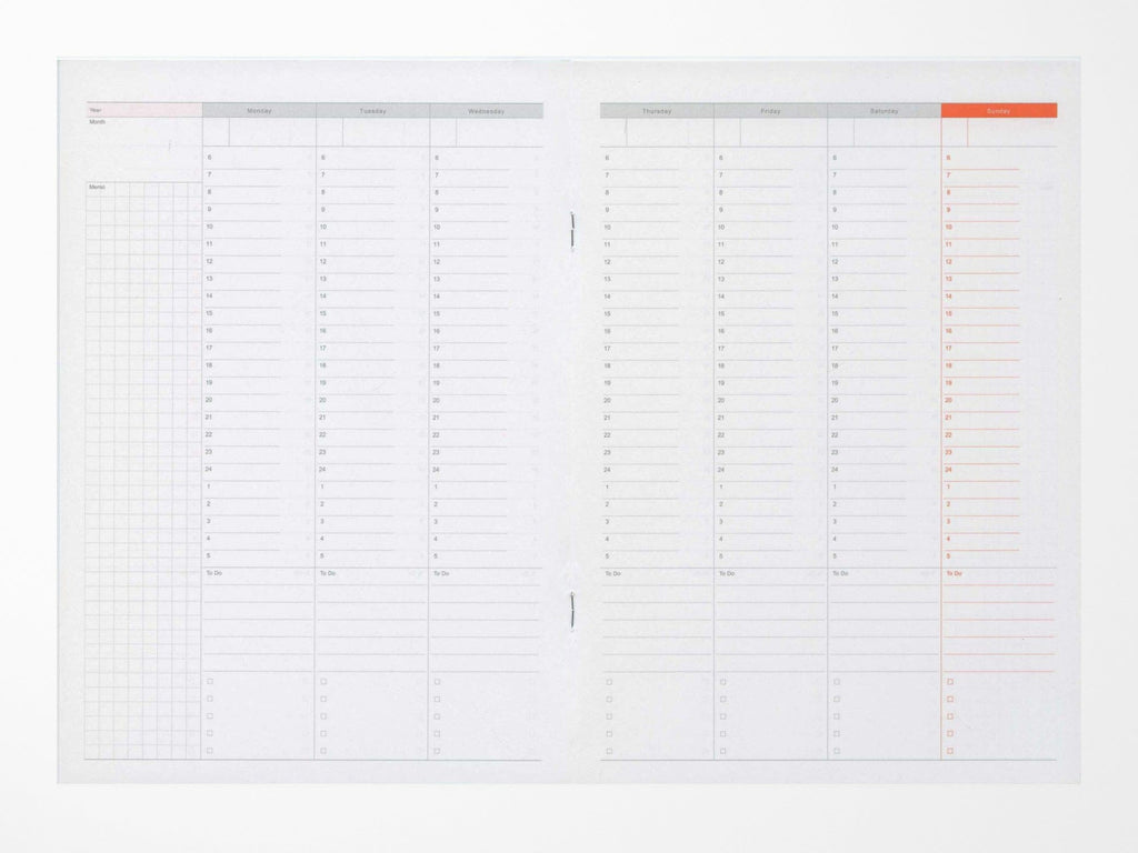 Luddite A5 Notebook - Weekly Planner Vertical