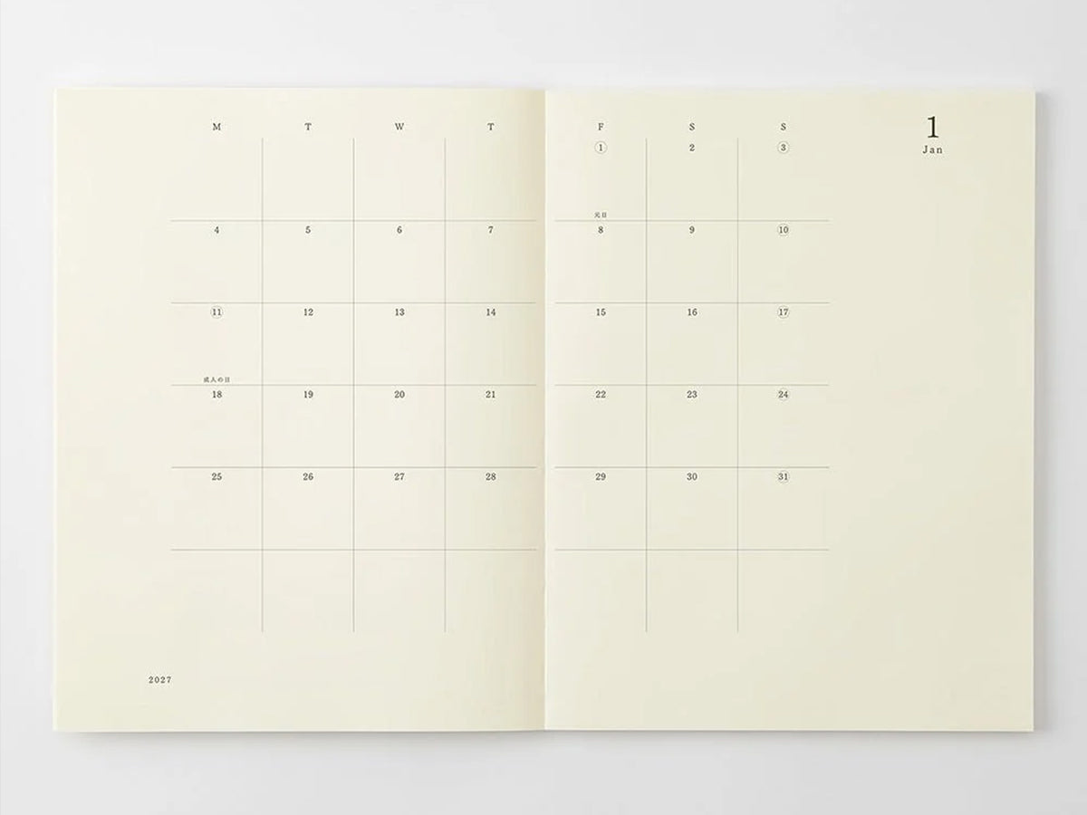 MD Notebook Monthly Diary A4 Variant THIN 2027