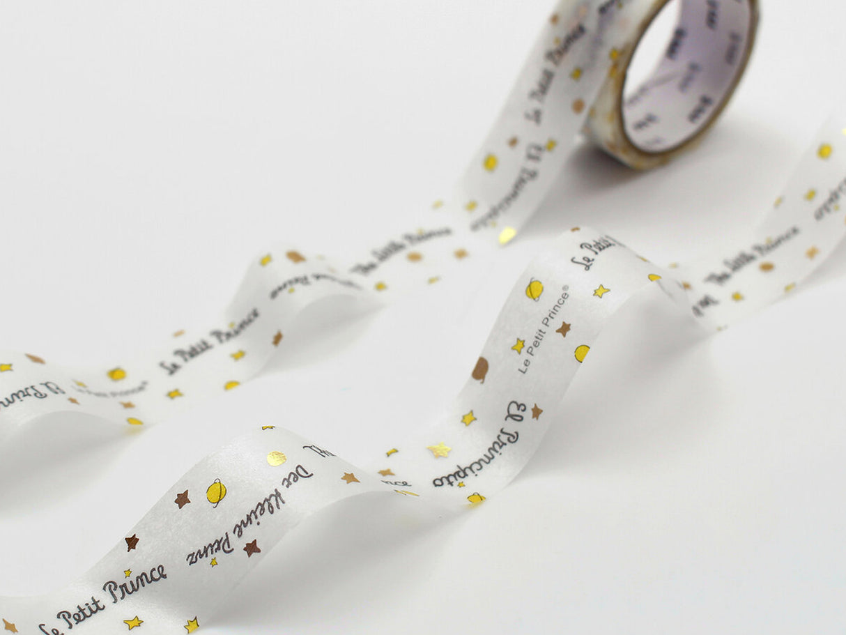 MT Masking Tape - 15 mm Le Petit Prince - Foil Stamped Title Wave