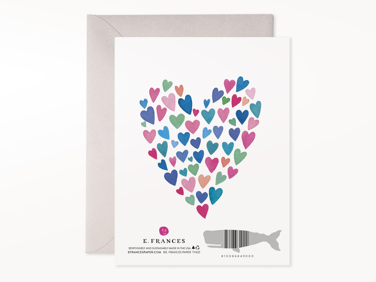 Many Hearts Thank You Greeting Cards Box of 6