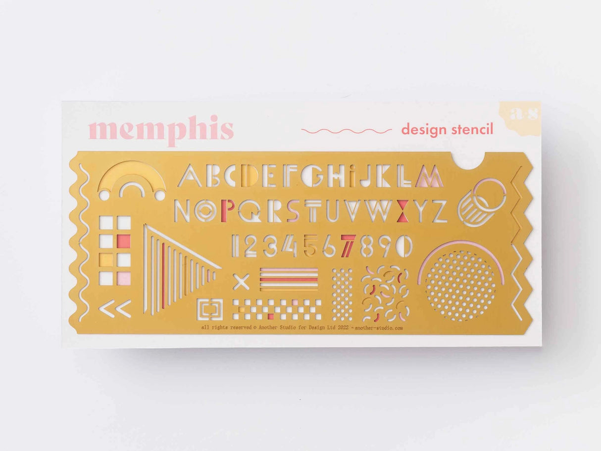 Memphis Brass Template Design Stencil