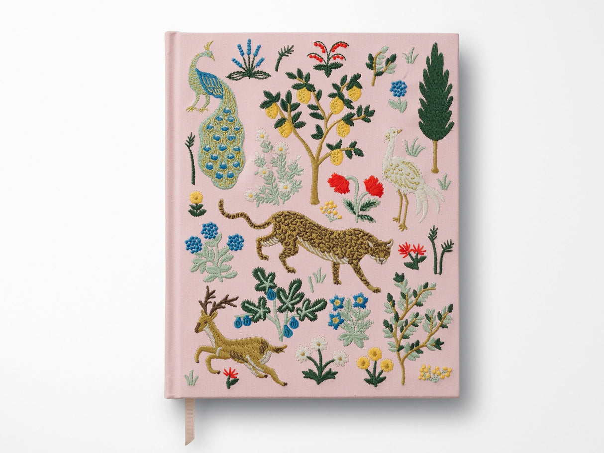 Menagerie Embroidered Fabric Sketchbook