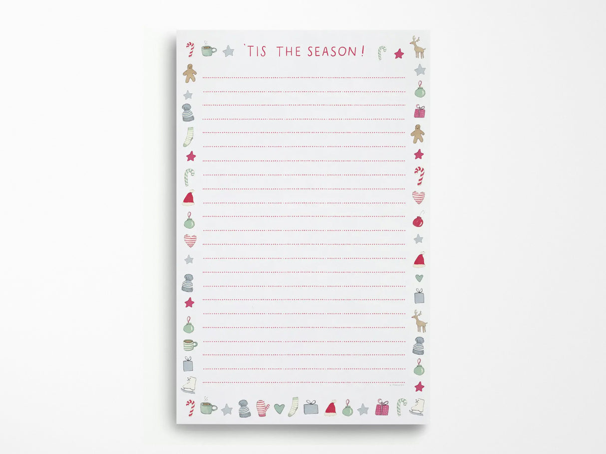 Merry Motif Holiday List Notepad
