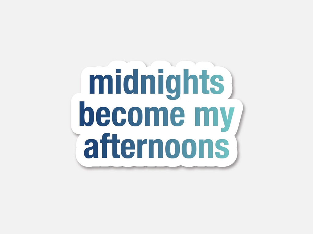 Midnights Become My Afternoons Taylor Swift Vinyl Sticker