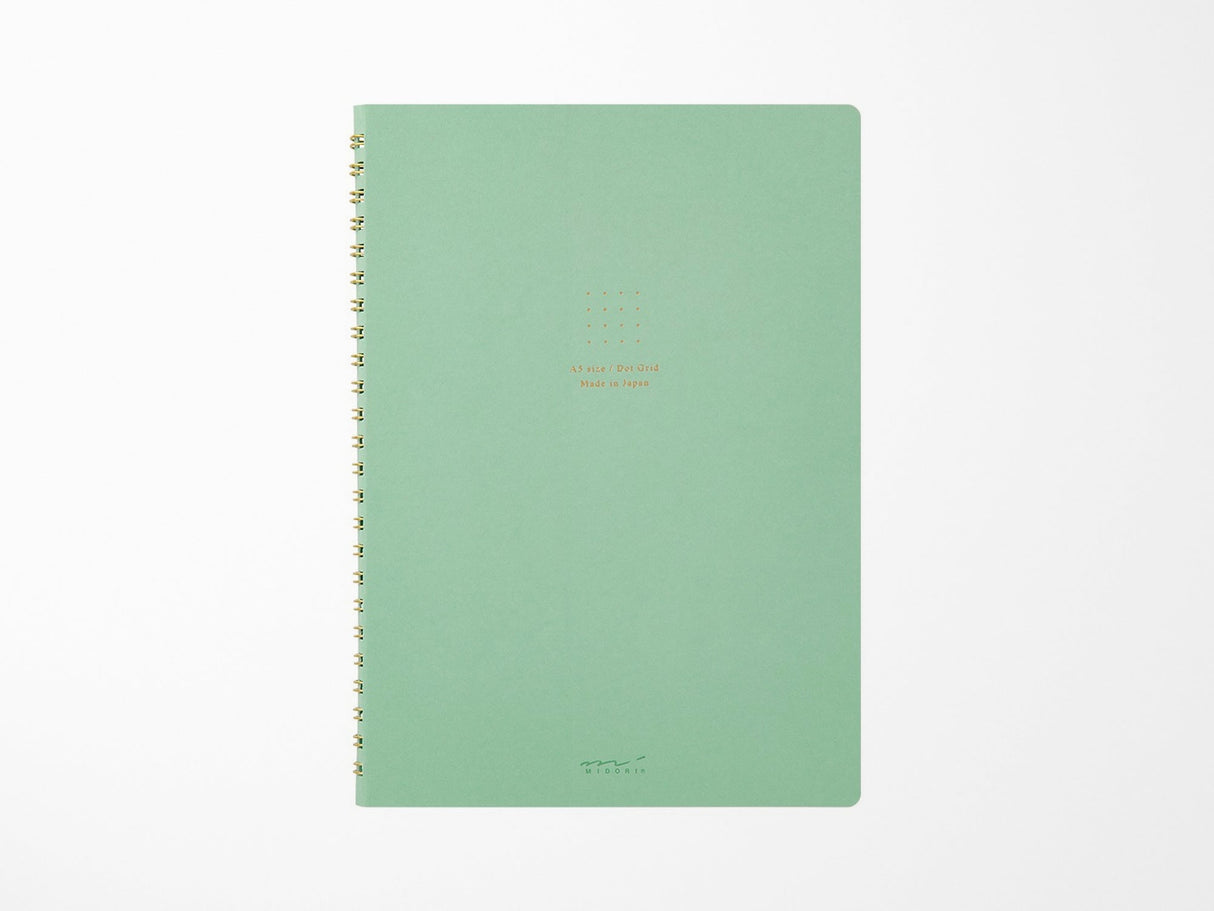 Midori A5 Ring Color Notebook - Dot Grid