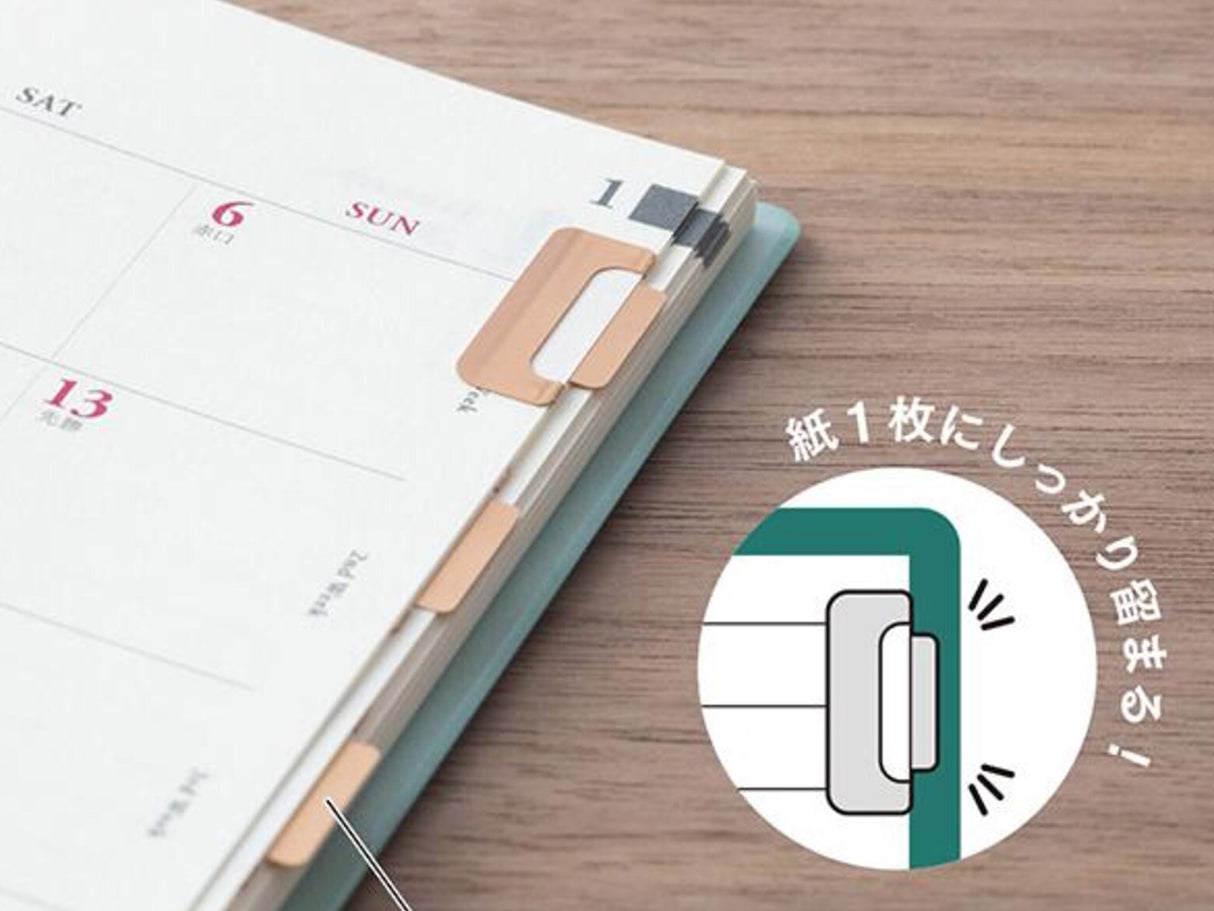 Midori Index Clips Chiratto Brass M