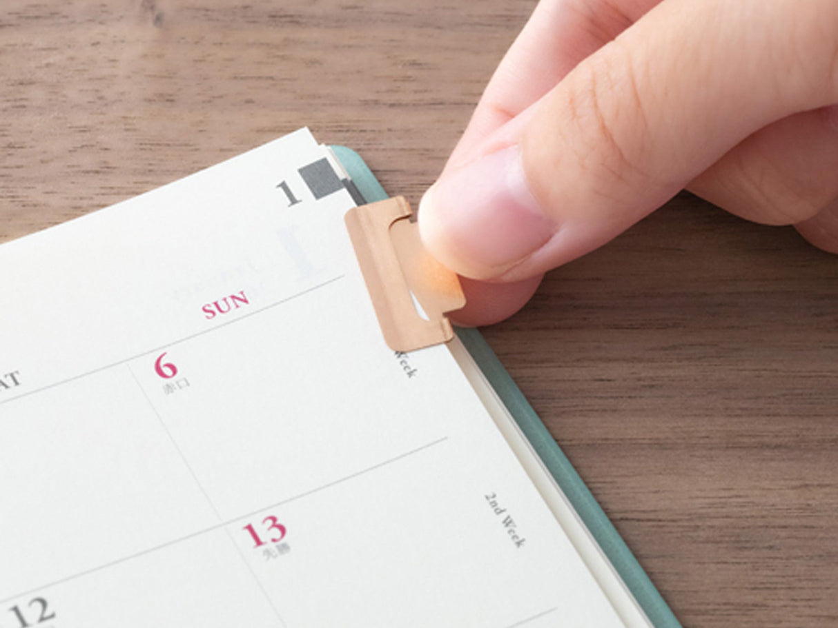 Midori Index Clips Chiratto Orange M