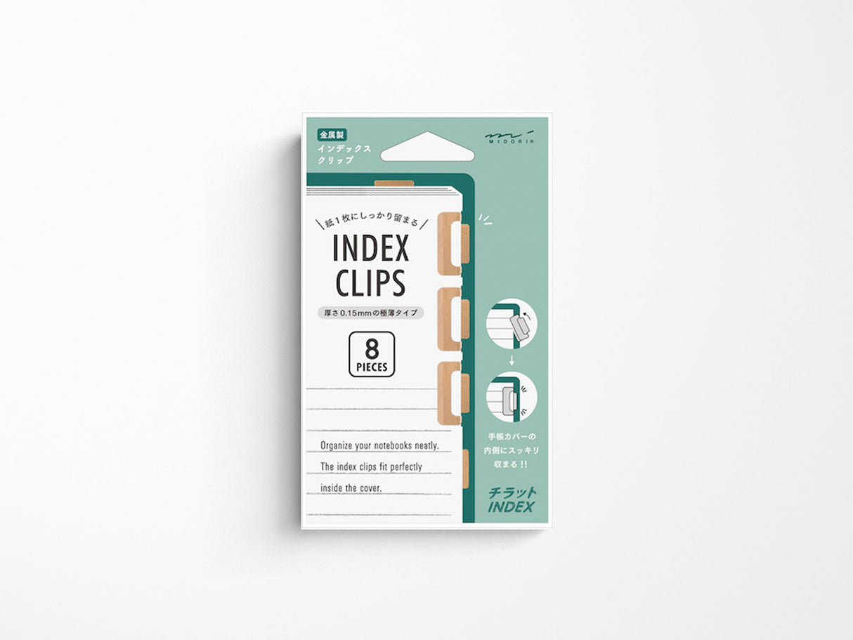 Midori Index Clips Chiratto Orange M