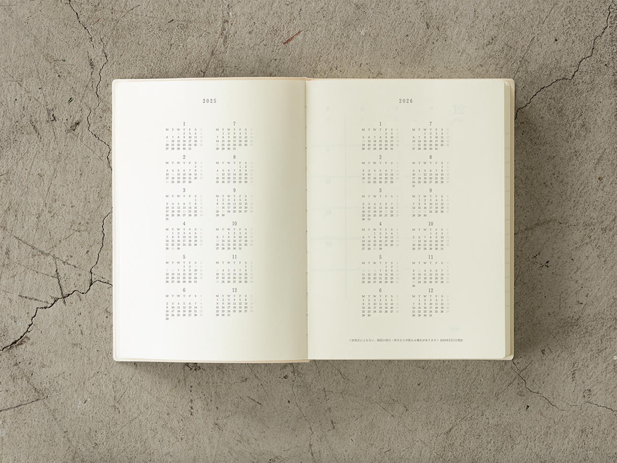 Midori MD Notebook Diary 2026 - 1 Day 1 Page