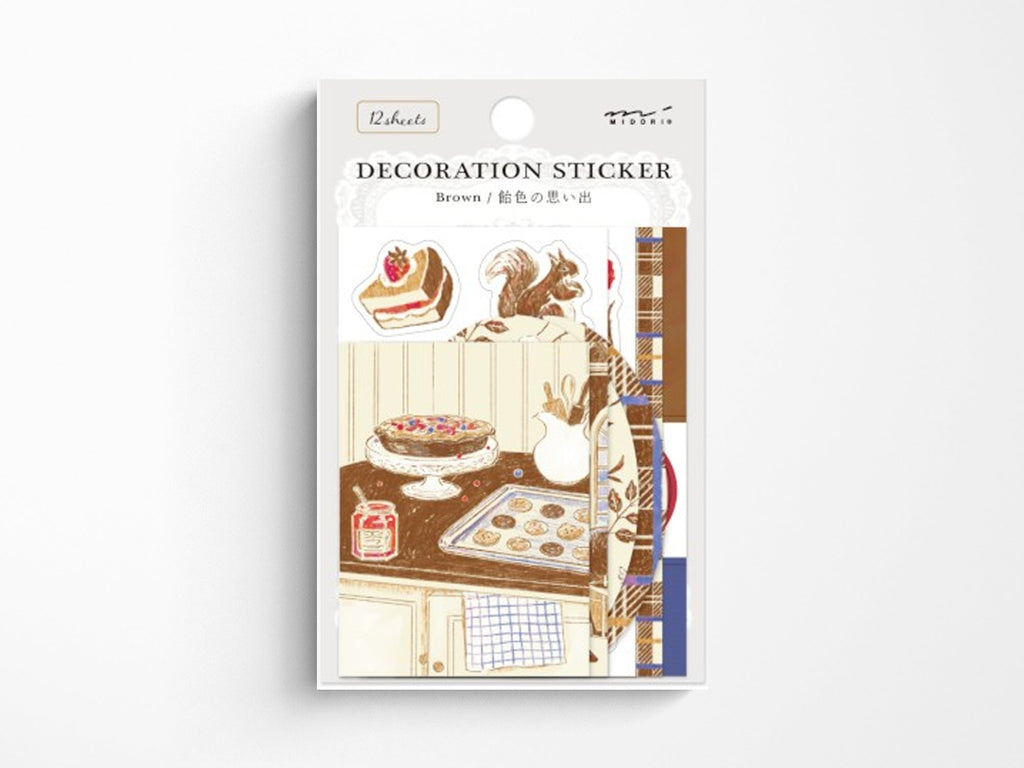 Midori Picture Book Stickers - Brown