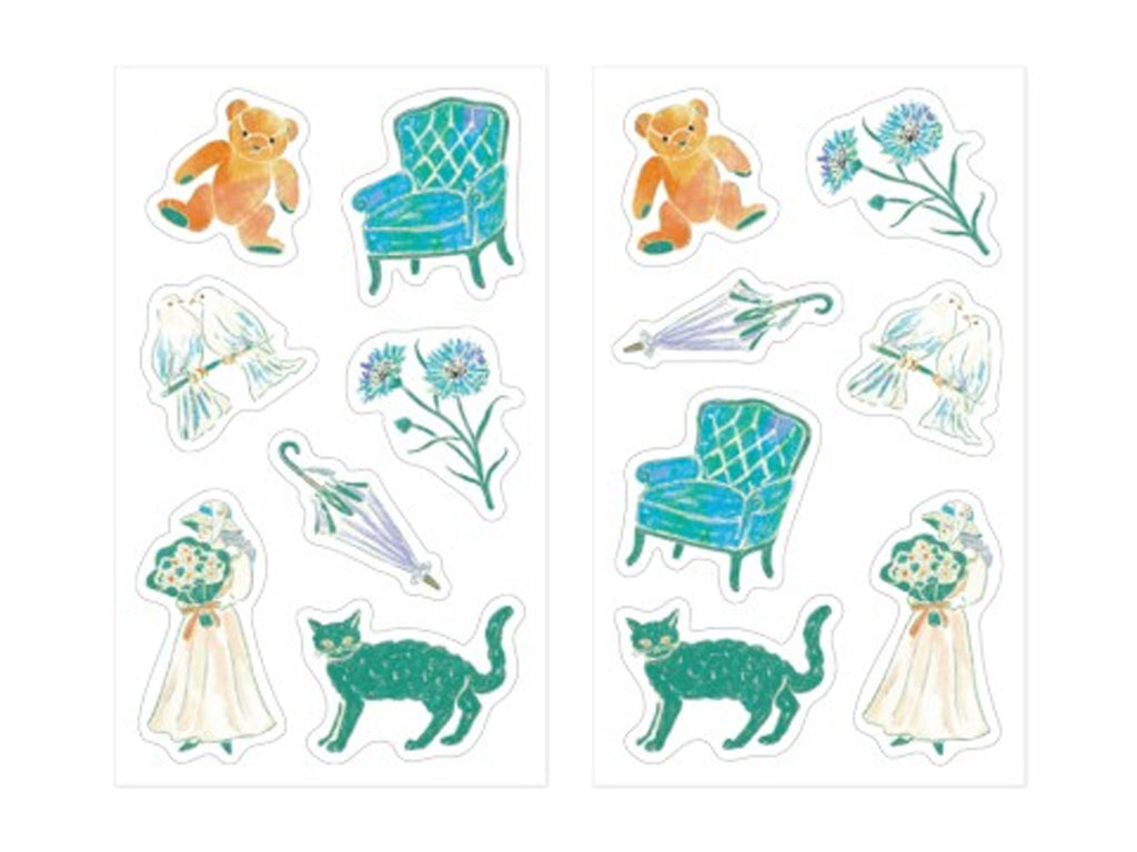 Midori Picture Book Stickers - Green