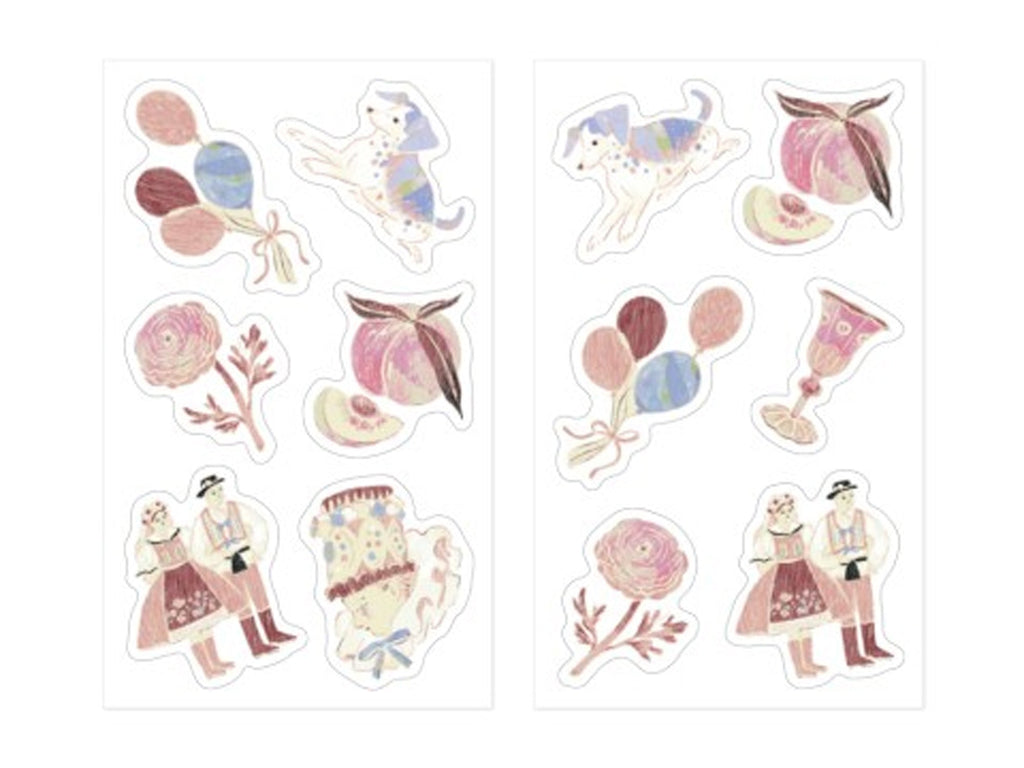 Midori Picture Book Stickers - Pink