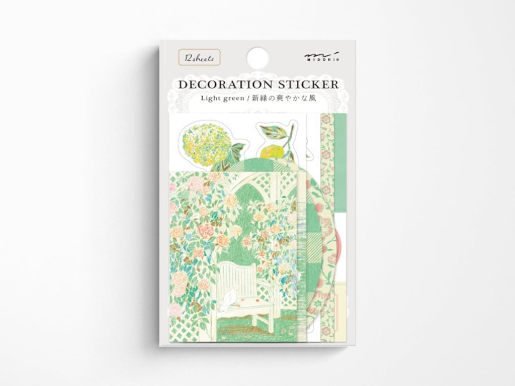 Midori Picture Book Stickers - Yellow Green