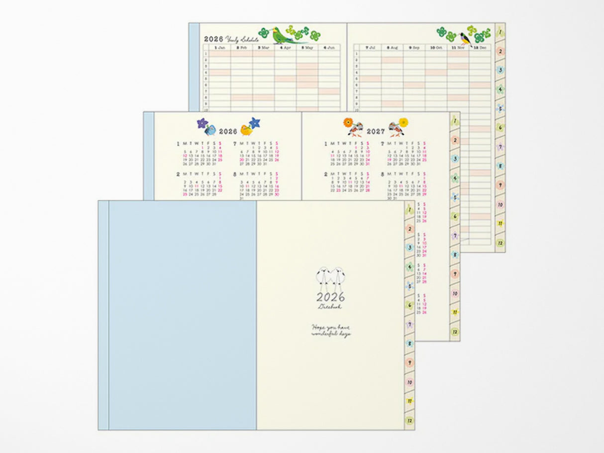 Midori Pocket Diary 2026 A6 - Bird