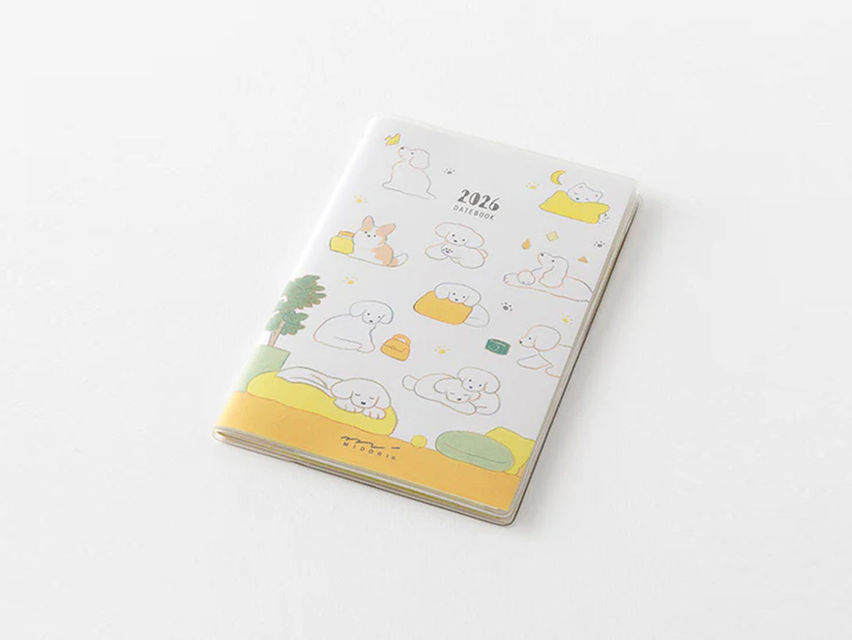 Midori Pocket Diary 2026 A6 - Dog