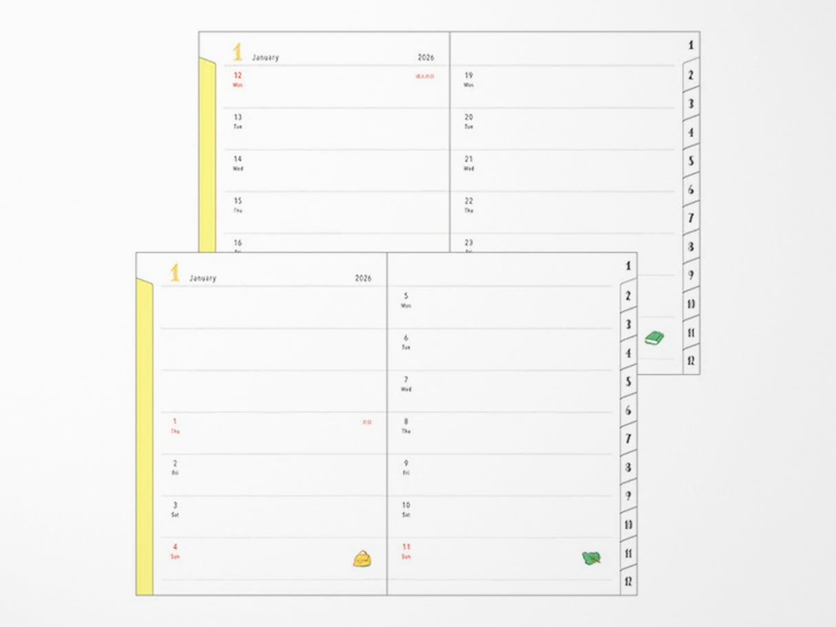 Midori Pocket Diary 2026 A6 - Dog