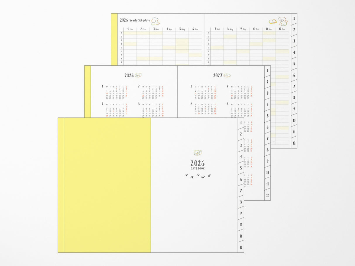 Midori Pocket Diary 2026 B6 - Dog