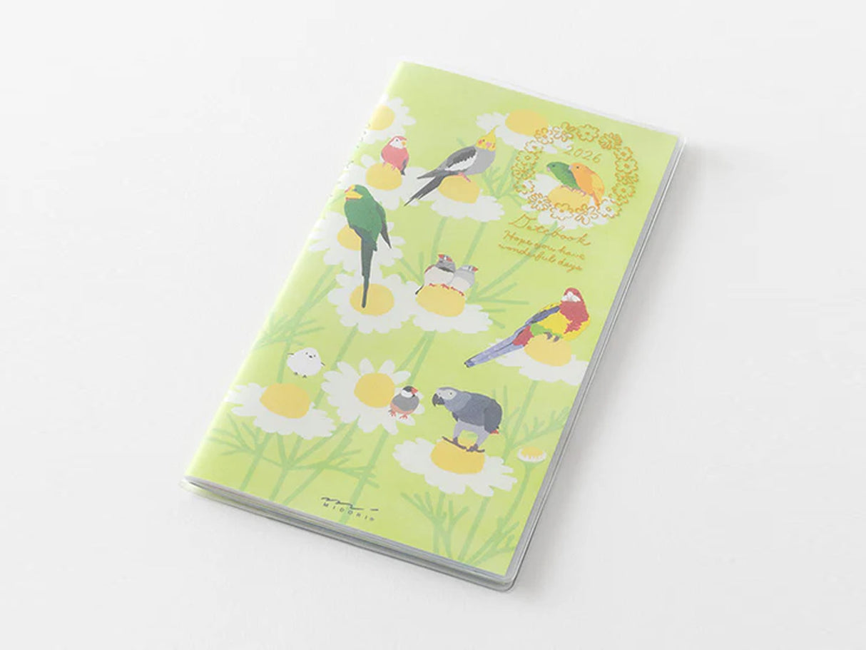 Midori Pocket Diary 2026 Slim - Bird