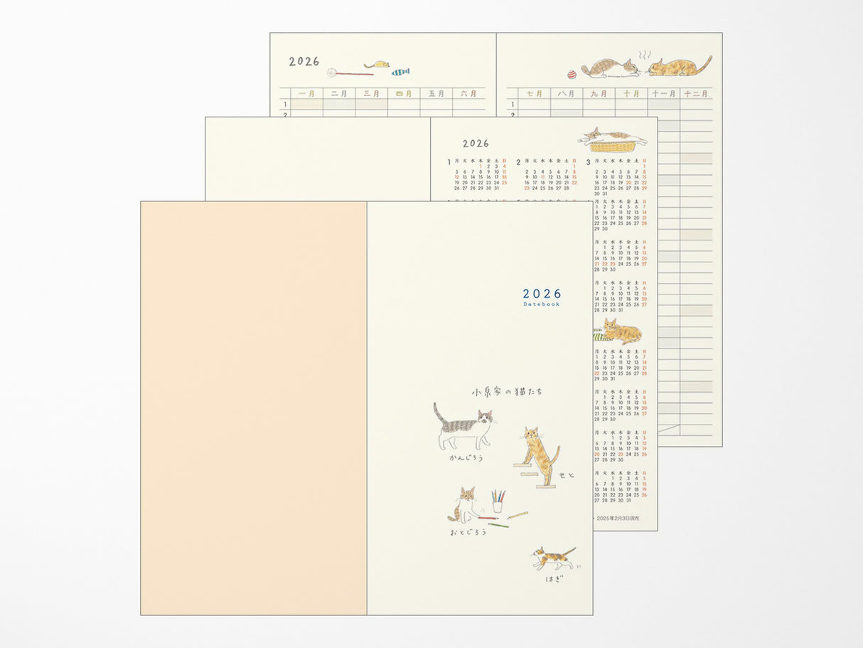 Midori Pocket Diary 2026 Slim - Cat