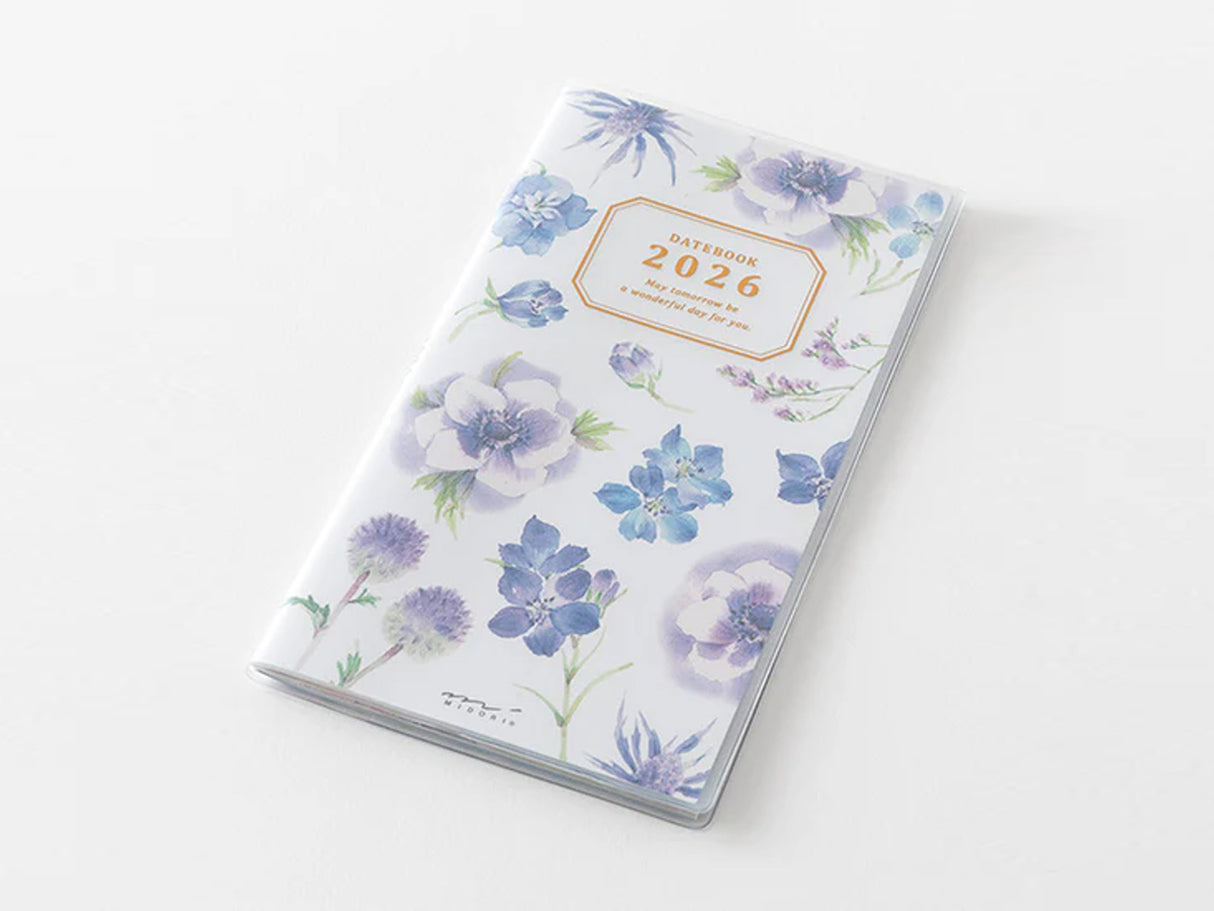Midori Pocket Diary 2026 Slim - Country Time Flower