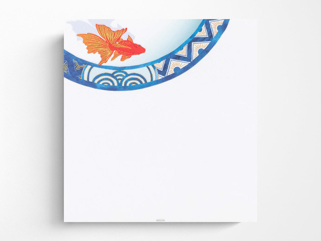 Midori Seasonal Letter Pad - 029 Silk-Printing Goldfish S2