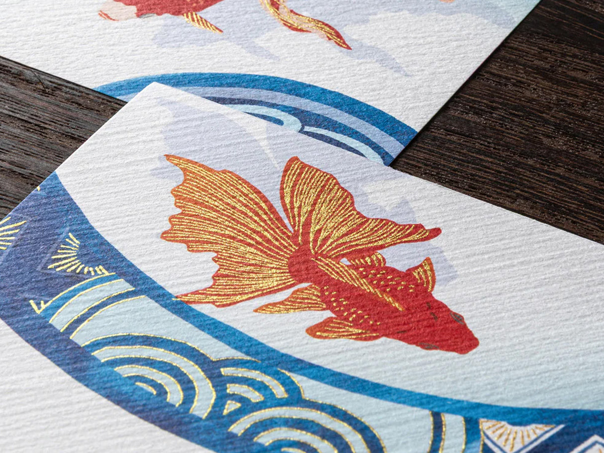 Midori Seasonal Letter Pad - 029 Silk-Printing Goldfish S2