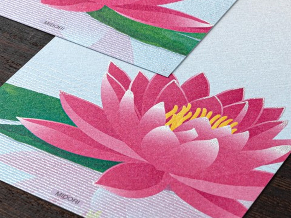Midori Seasonal Memo Letter Pad - 590 Water Lily Reflection