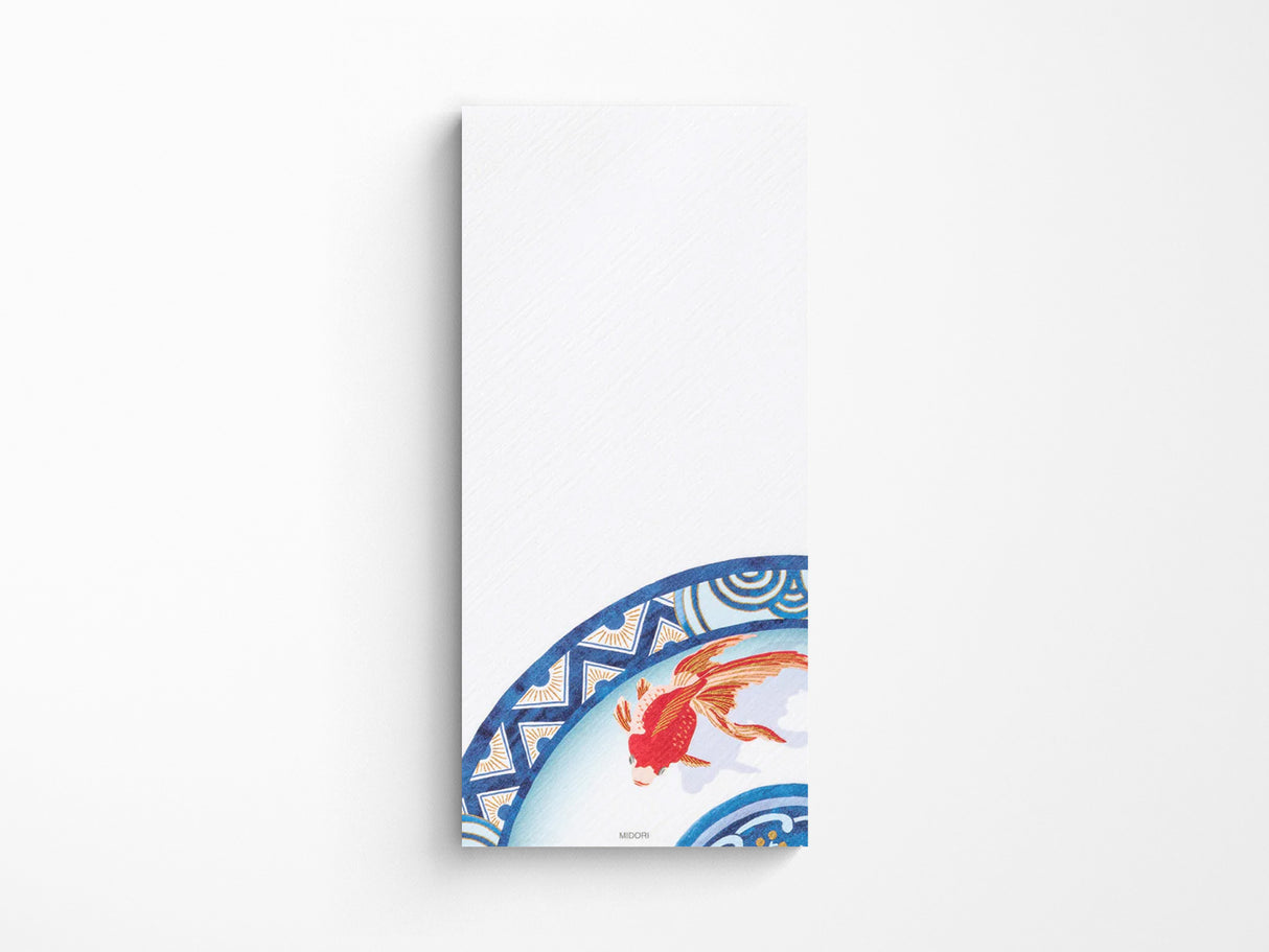 Midori Seasonal Memo Letter Pad - 607 Silk-Printing Goldfish S2