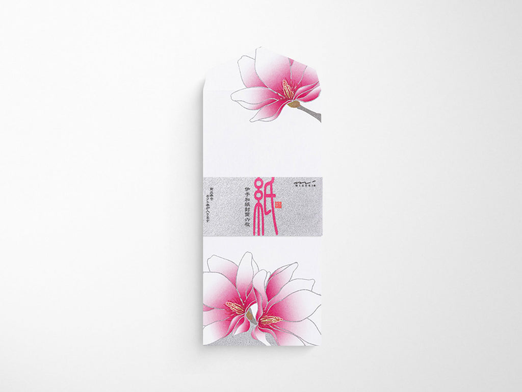 Midori Seasonal Winter Magnolia Pink Envelope