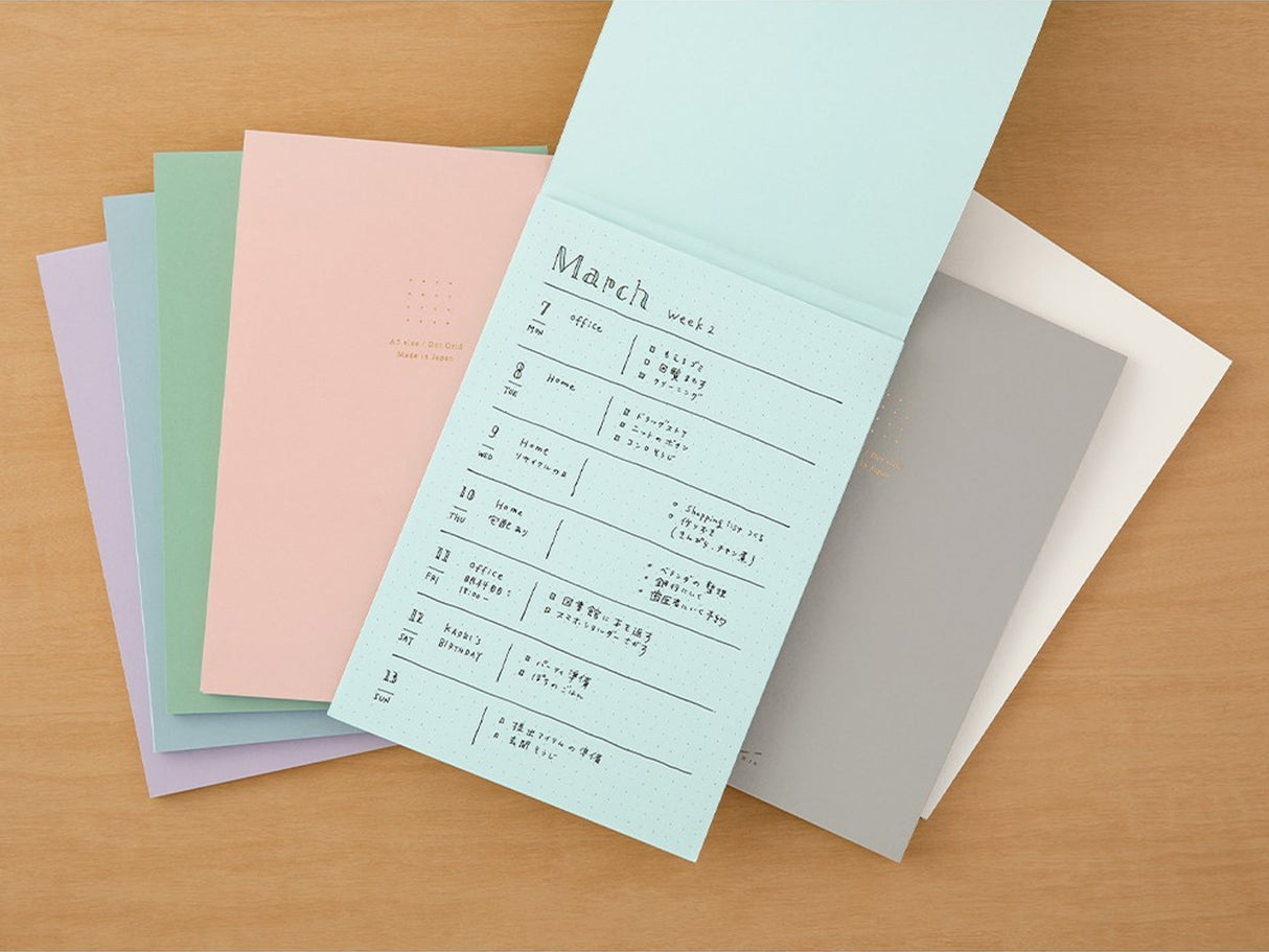 Midori Soft Color Paper Pad A5 Dot Grid