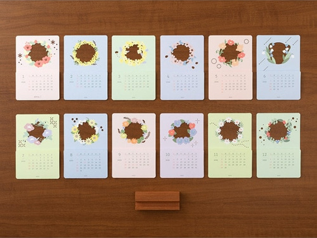 Midori Stand Calendar 2026 - Laser Cut Flowers