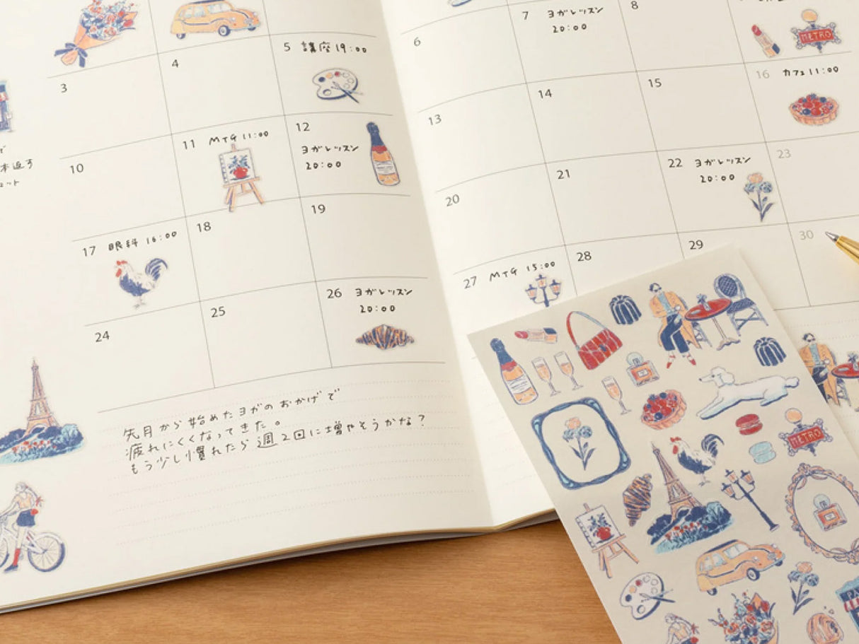 Midori Stickers - French Motifs