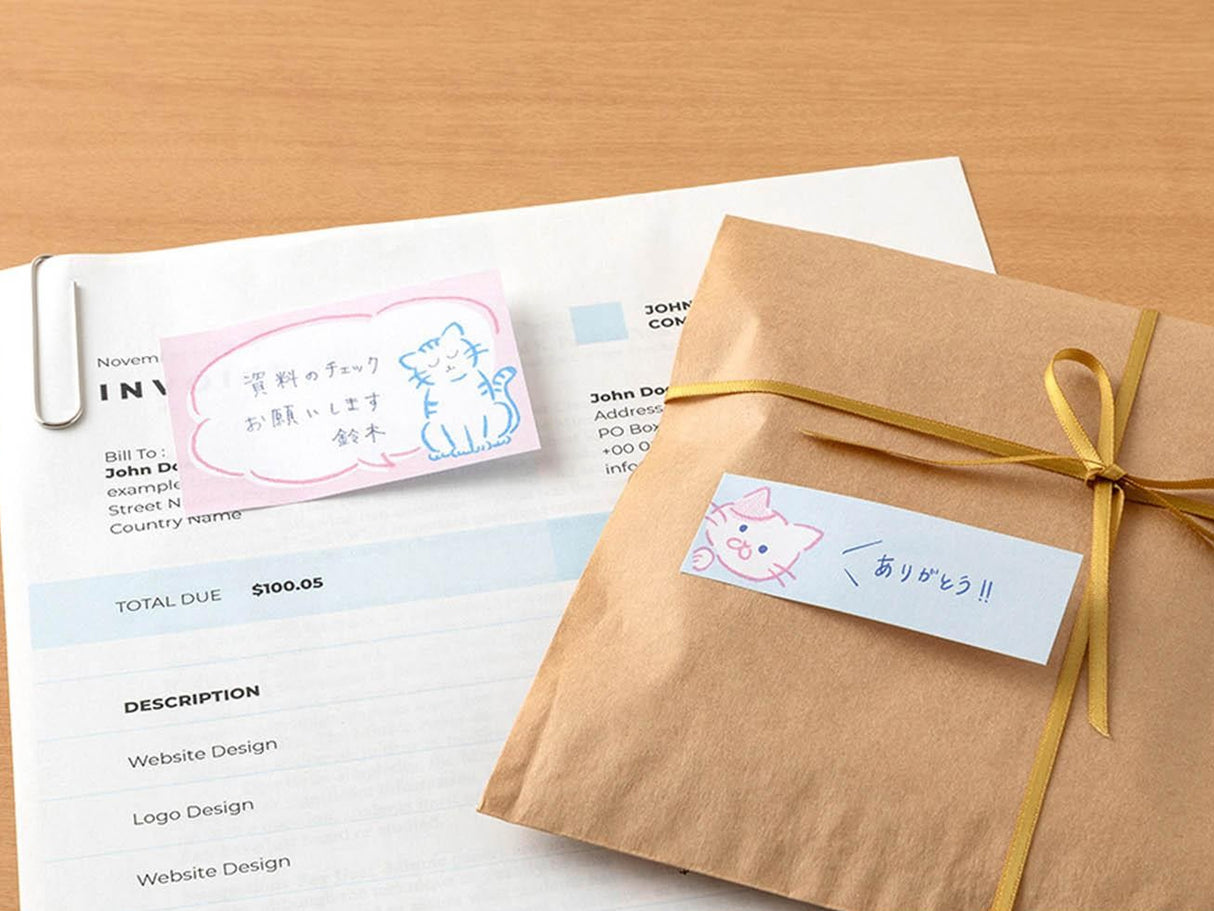 Midori Sticky Notes - Drawing Cat