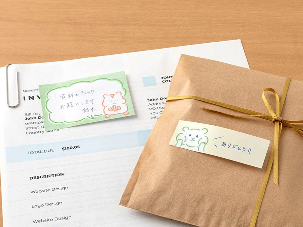 Midori Sticky Notes - Drawing Hamster