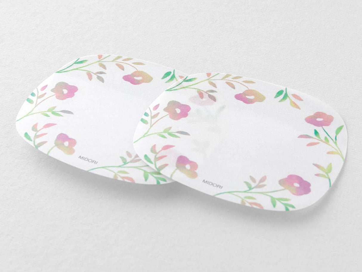 Midori Sticky Notes - Transparent Flower Pink