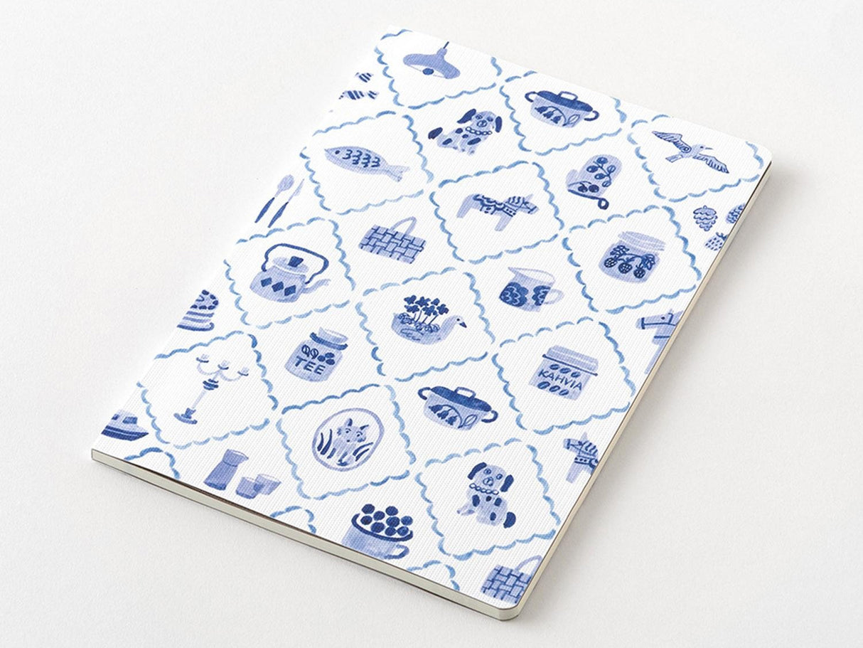 Midori Yuru Log Notebook B6 - Blue Nordic