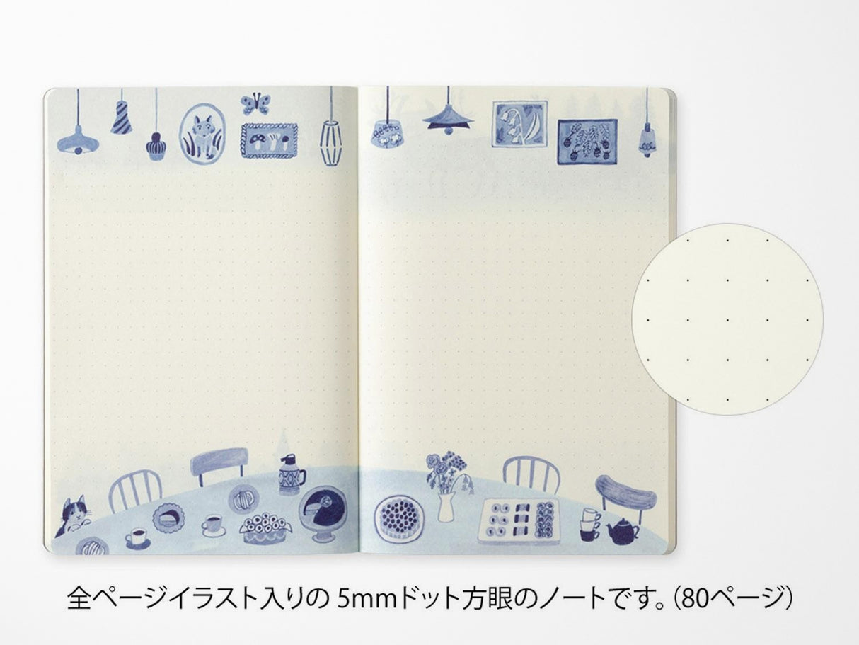 Midori Yuru Log Notebook B6 - Blue Nordic
