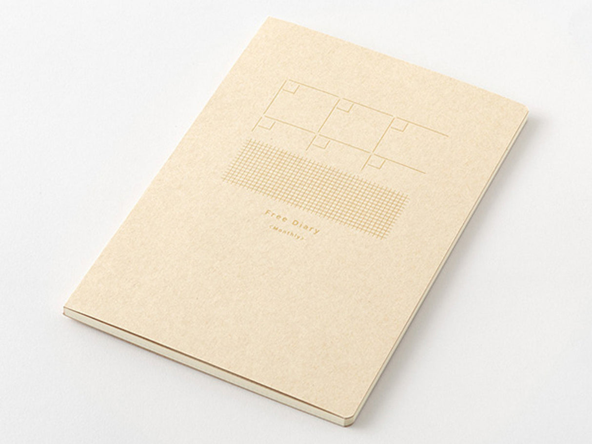 Midori Yuru Log Notebook B6 - Free Diary Monthly 2