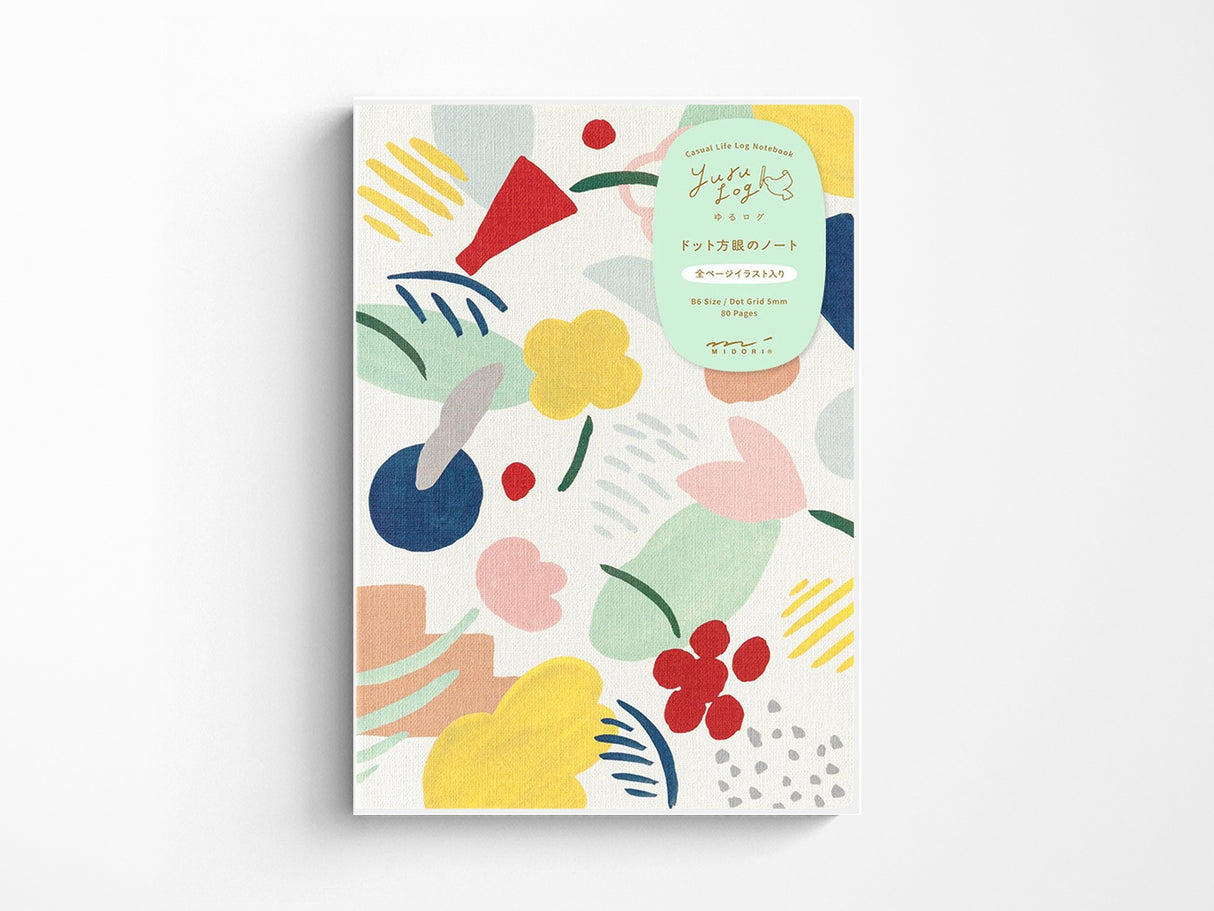 Midori Yuru Log Notebook B6 - Motif Textile