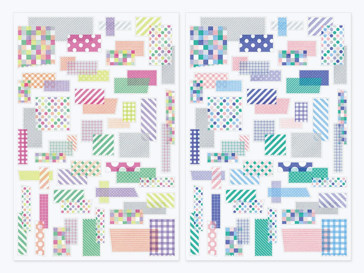 Midori Yuru Log Sticker 2 Sheets - Tape Collage